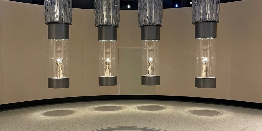 Super Bowl trophies at Lambeau Field