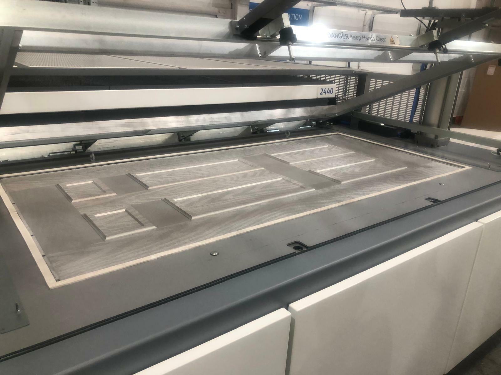 Textured aluminium tool in use at Doorco