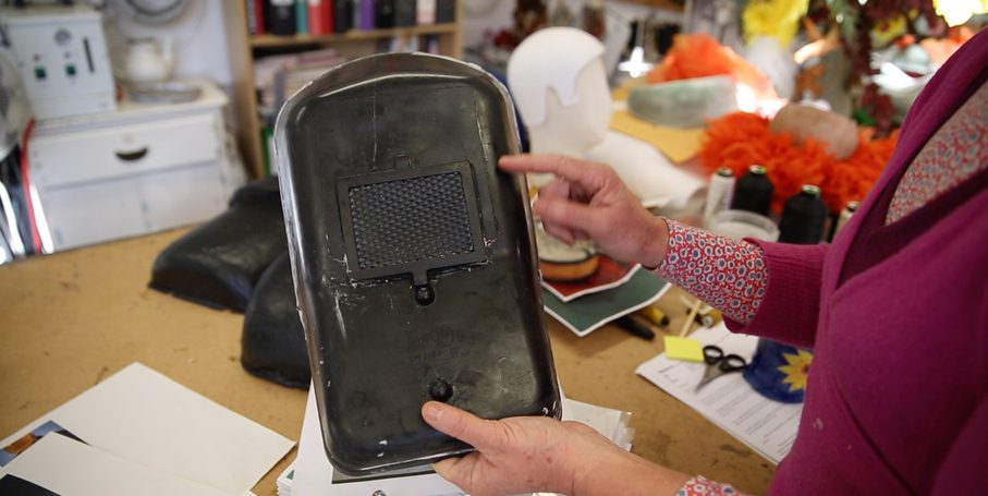 Welding mask mould for ENO's production of Benvenuto Cellini